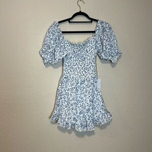 NEW WINSTON WHITE romero romper in‎ blue floral Size Small